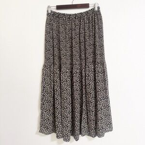 Vintage 90s Jacque and Koko Ditsy Floral Micro Pleated Maxi Skirt